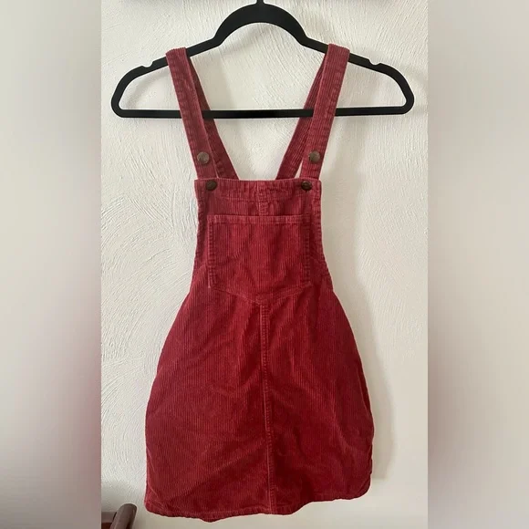 Blue Spice Dresses | Corduroy Overall Dress | Color: Red | Size: S | Snikenna's Closet